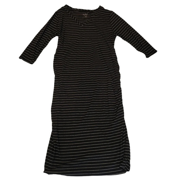 Isabel Maternity stretch ribbed dress - Picture 3 of 14